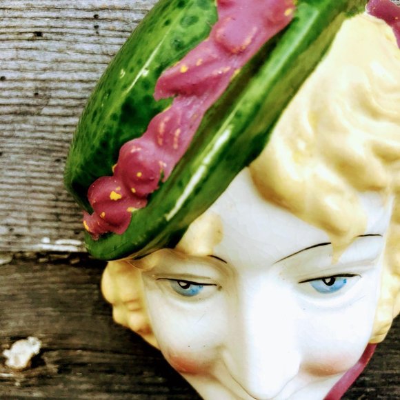 Antique Art Deco Lady Face Wall Hanging 1930’s - Picture 6 of 10